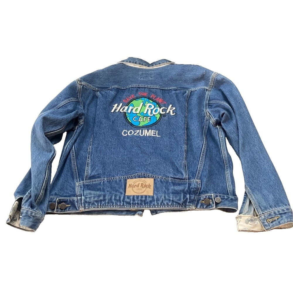 Hard Rock Cafe men's denim jean jacket Cozumel Large